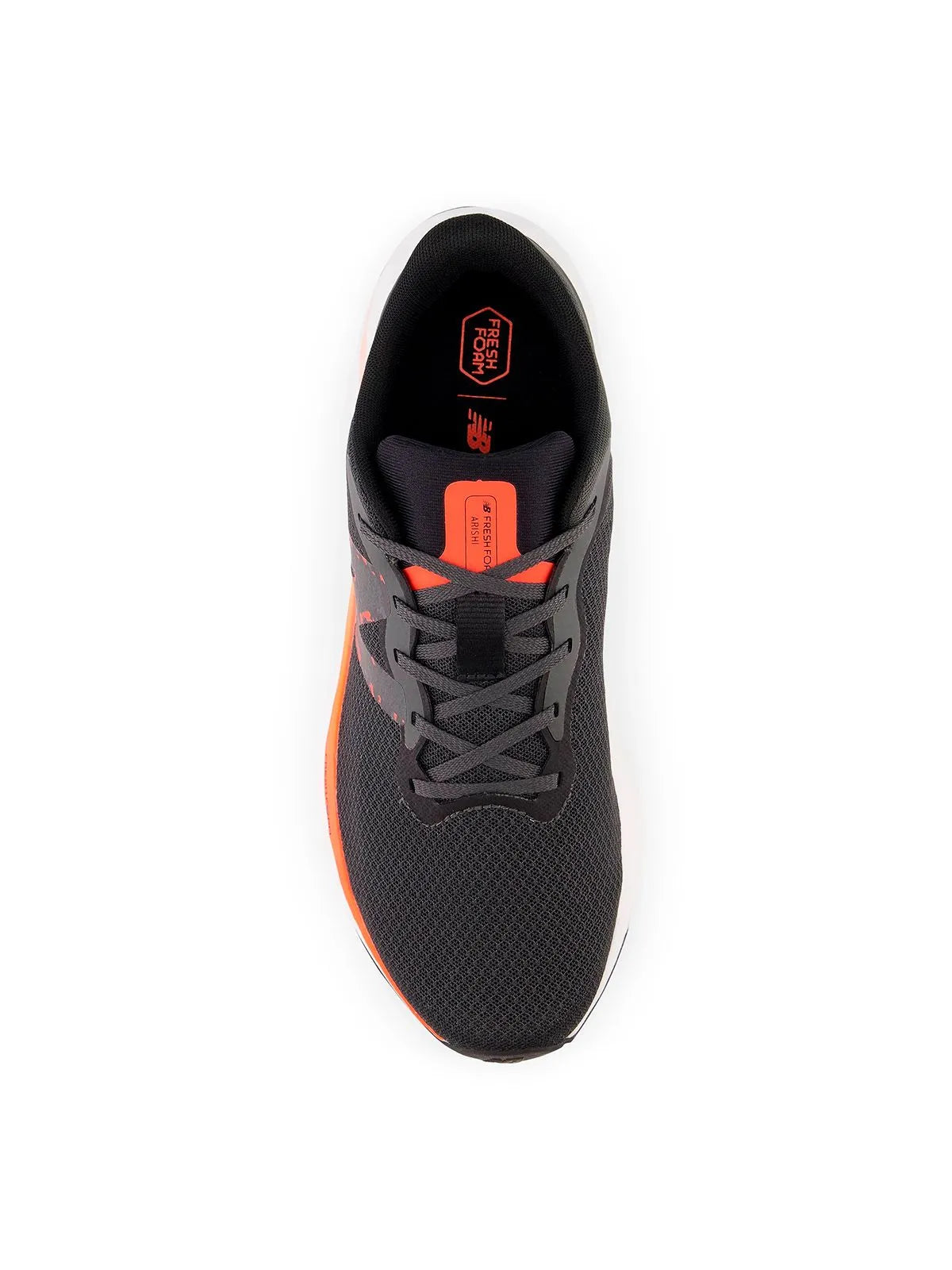 Calzado Deportivo New Balance Fresh Foam Arishi v4 Negro y Naranja