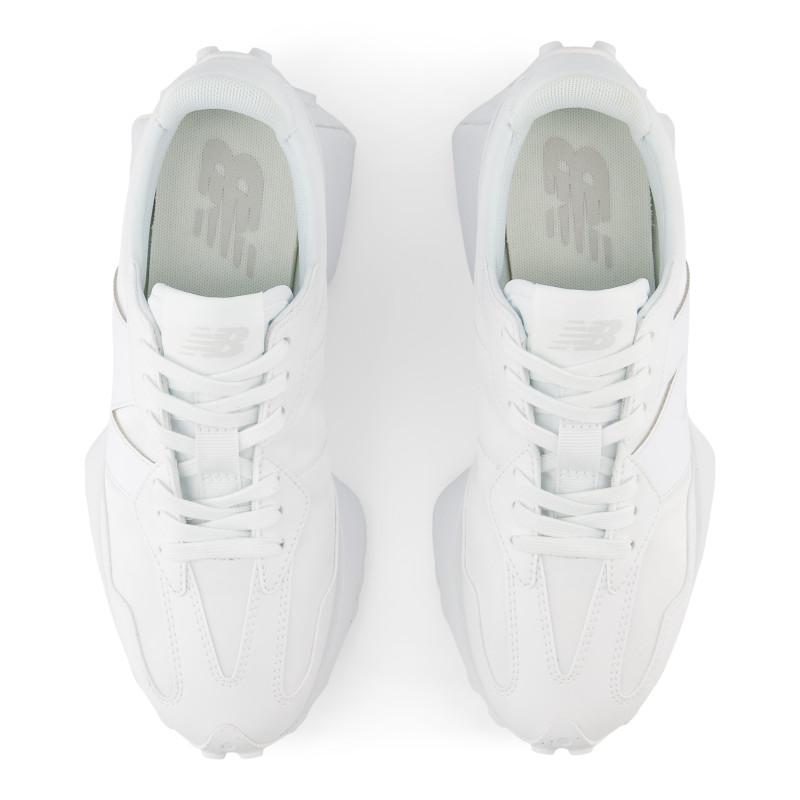 New Balance 327 total white de cuero