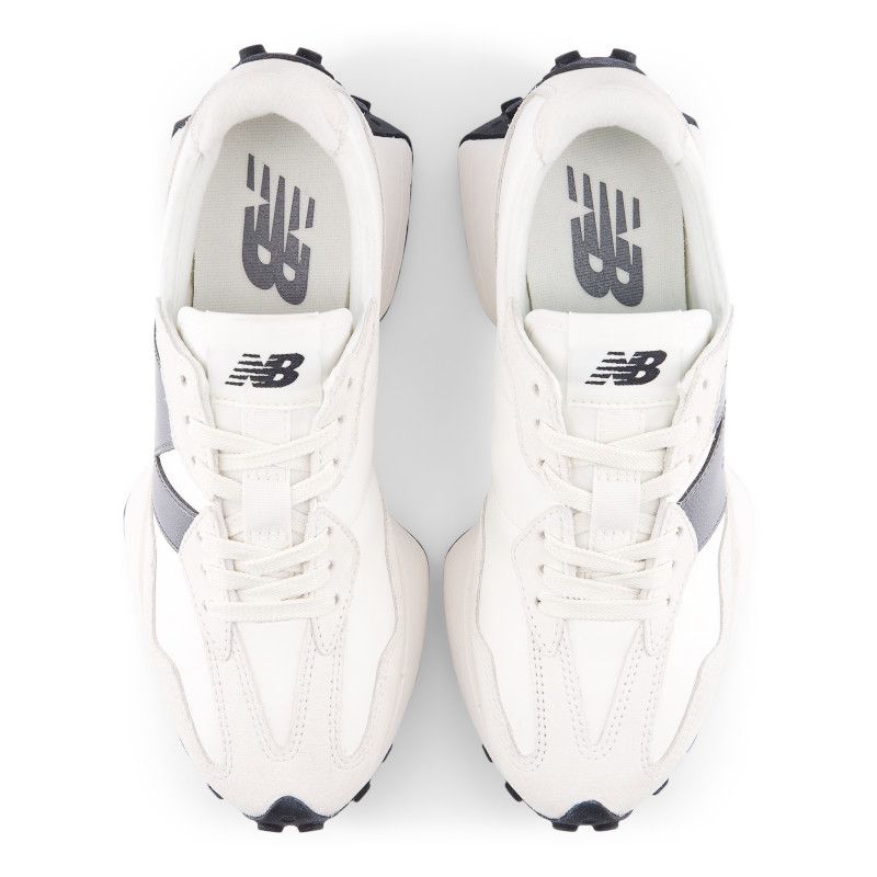 New Balance 327 blanco con N color plomo en Maracay, Venezuela | NB American Trends